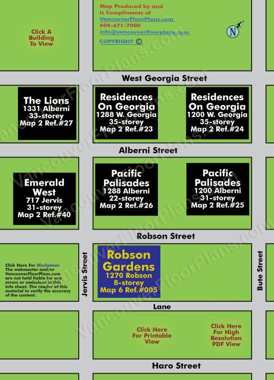 1270 Robson Site Map