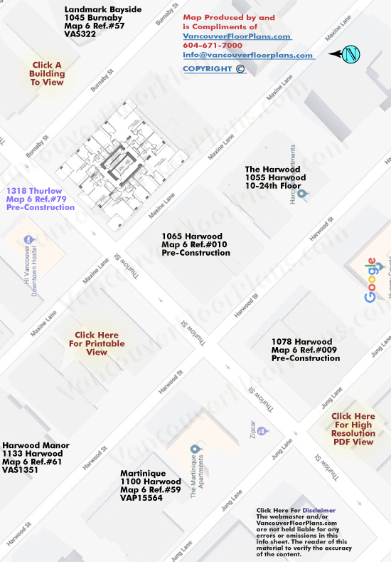 1318 Thurlow Site Map