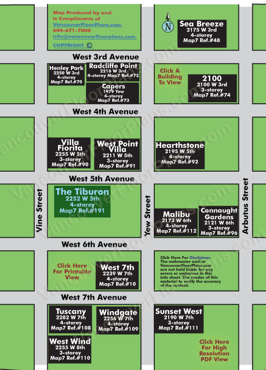 2252 W 5th Site Map